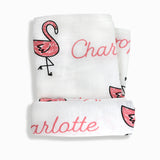 Personalized Swaddle -Flamingo Bloom(15-20 days)