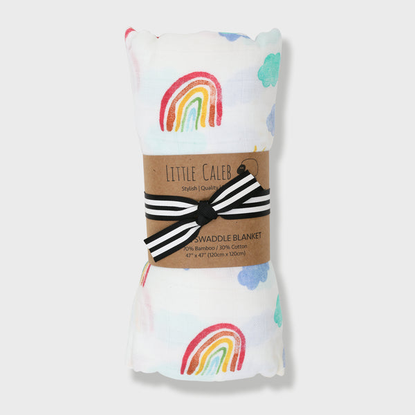 Rainbow Sky Muslin Swaddle