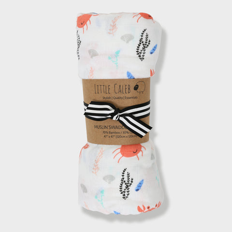 Crab Muslin Swaddle