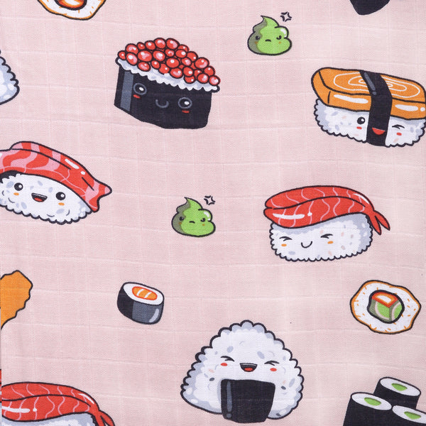 Sushi Muslin Swaddle-Pink