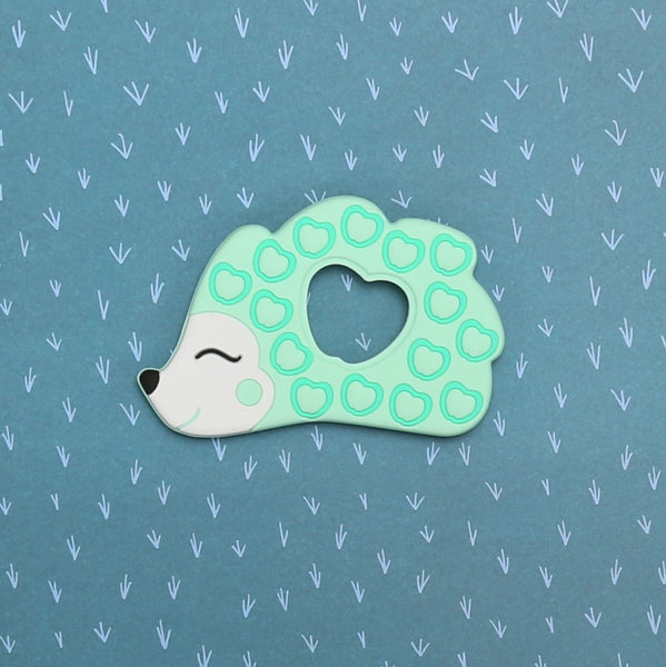 Personalized Hedgehog Teether (Mint)