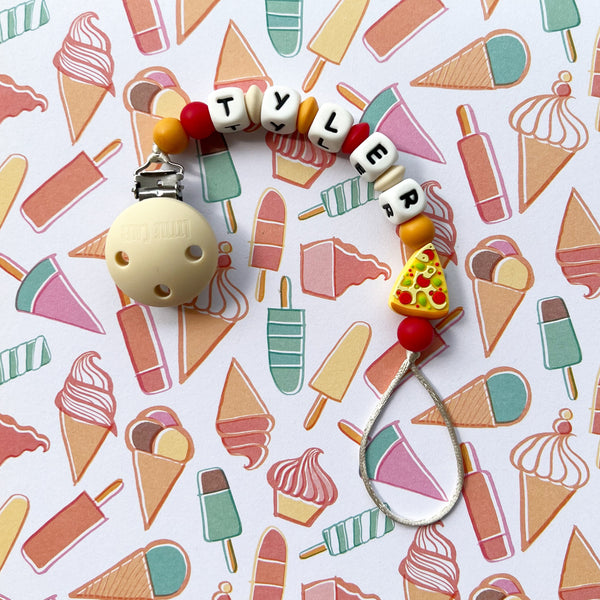 Foodie Personalized Pacifier Clip