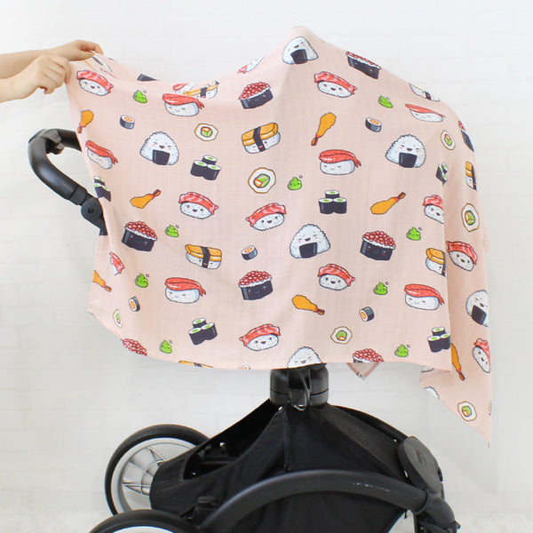 Sushi Muslin Swaddle-Pink