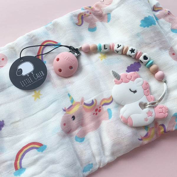 Personalized Unicorn Teether