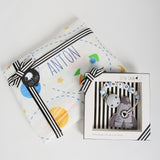 Personalized Swaddle & Teether Hamper - Sky (15-20 days)