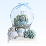 Baby Balloon Flower Set with Personalized Teether - Sky