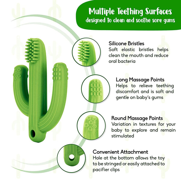 Cactus Baby Teething Brush (Peachy)