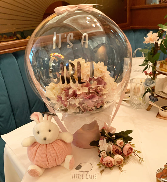 Baby Balloon Flower Set with Personalized Teether - Blossom