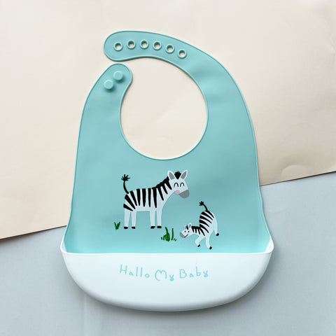 Zebra Silicone Bib