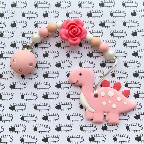 Cute Dinosaur Teether (Pink)