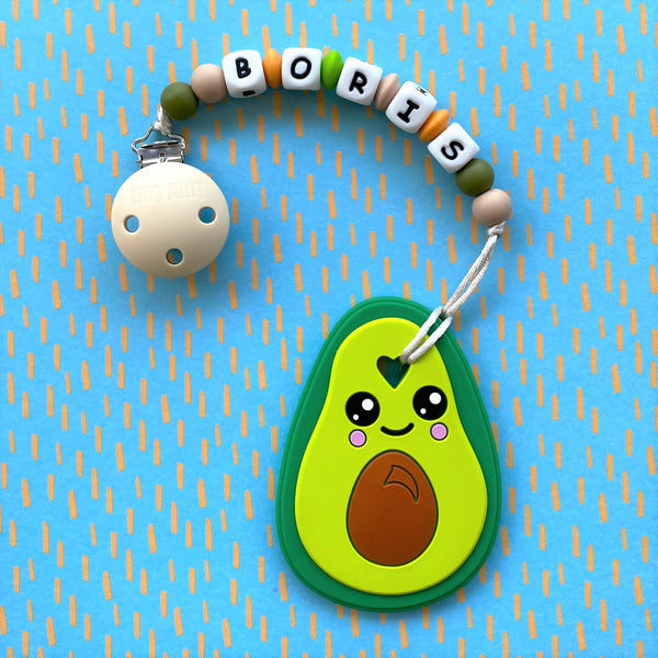 PERSONALIZED AVOCADO TEETHER
