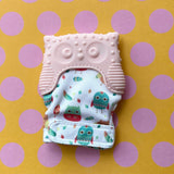 Baby Owl Teething Mitten (Pink)