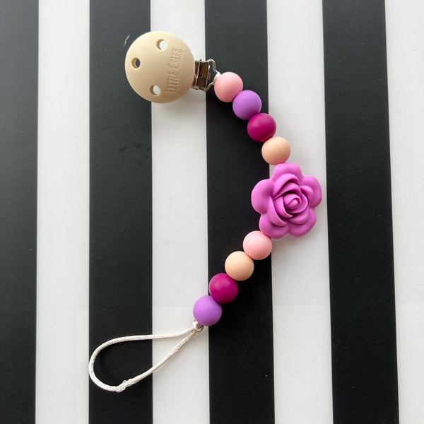 Rose Pacifier Clip