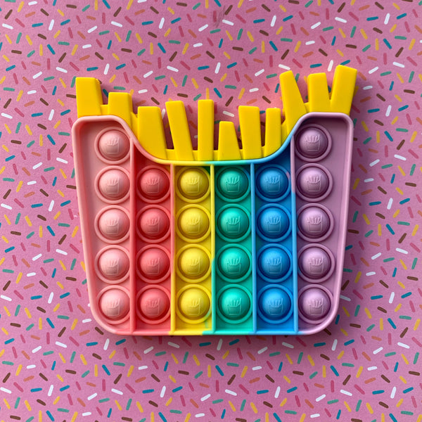 Rainbow French Fries Pop It Fidget Toy