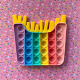Rainbow French Fries Pop It Fidget Toy