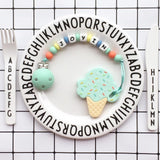Baby Balloon Flower Set with Personalized Teether - Sky