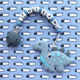 Baby Balloon Flower Set with Personalized Teether - Sky