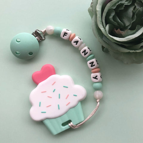 Personalized Cupcake Teether