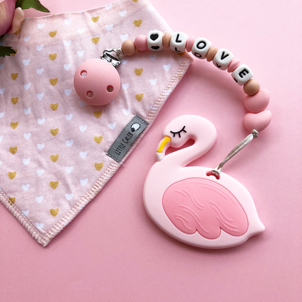 Personalized Flamingo Teether