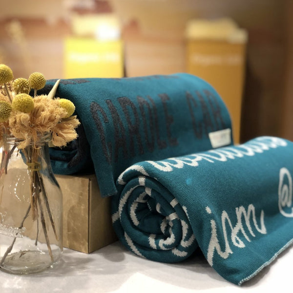 Personalized Blanket (Teal Background) 25-30 days