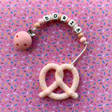 Personalized Pretzel Teether(PINK)