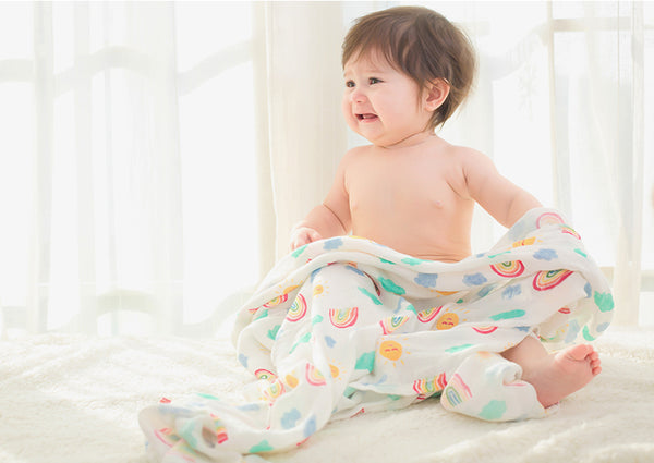 Rainbow Sky Muslin Swaddle