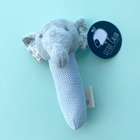 ORGANIC STICK RATTLE - ELEPHANT