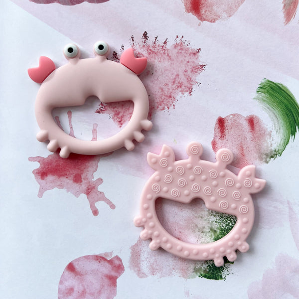 Personalized Crab Teether (Pink)