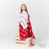 Personalized Blanket (Red Background)25-30 days