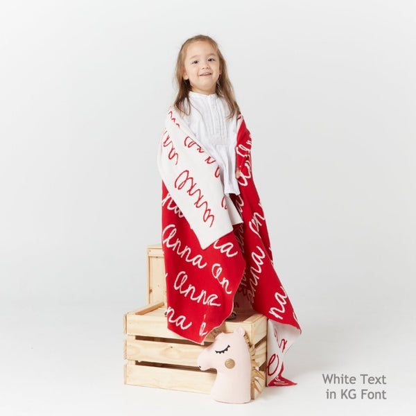 Personalized Blanket (Red Background)25-30 days
