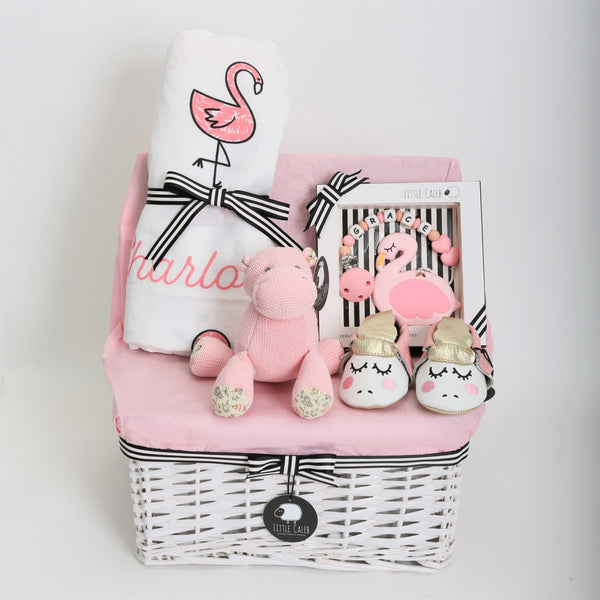 Personalized Swaddle & Teether Hamper - Blossom (15-20 days)