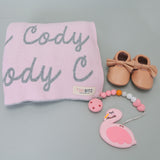 Personalized Blanket & Teether Hamper - Blossom (25-30 days)