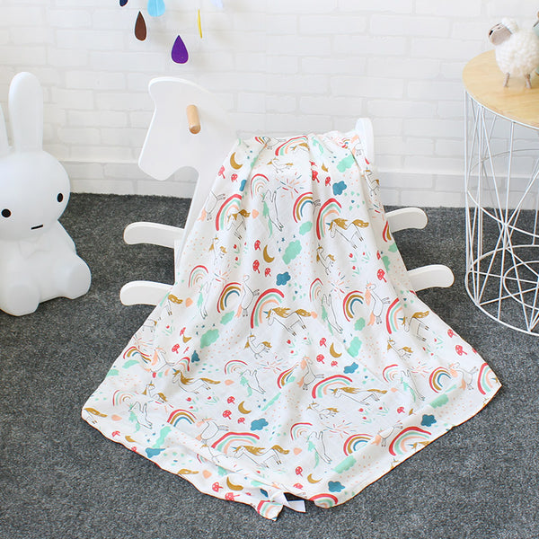 Unicorn Rainbow Muslin Swaddle